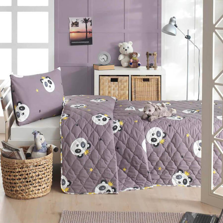 مفرش Kral Panda Gri - BLACK & PURPLE - Kuwait